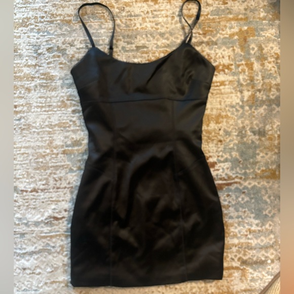 Aritzia Silk Black Mini Dress Size 2 - Picture 1 of 3